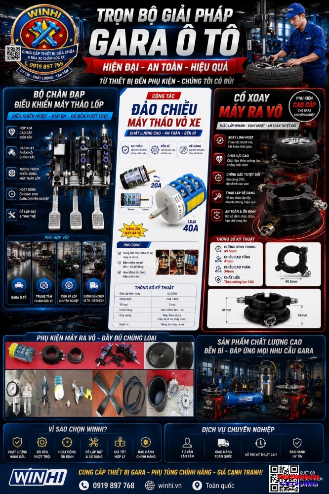 Phụ Tùng Máy Ra Vỏ Chính Hãng WINHI Gía Rẻ