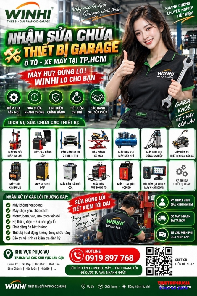 Nhận Sửa Chữa, Kiểm Tra Và Bảo Trì Thiết Bị Garage Tại TP.HCM