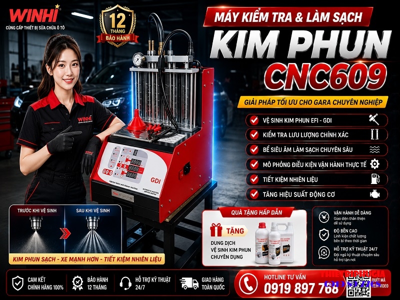MÁY KIỂM TRA VÀ LÀM SẠCH KIM PHUN NHIÊN LIÊU OTO CNC609