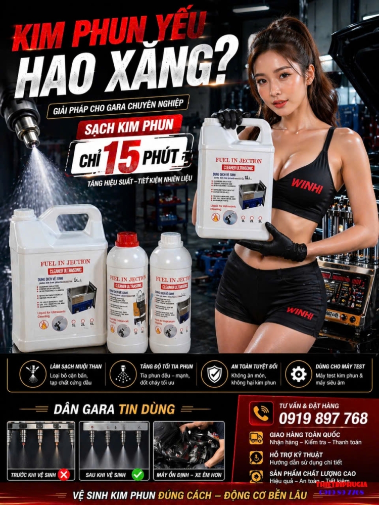 Dung Dịch Vệ Sinh Kim Phun, Hóa Chất Súc Kim Phun Ô Tô Chuyên Nghiệp