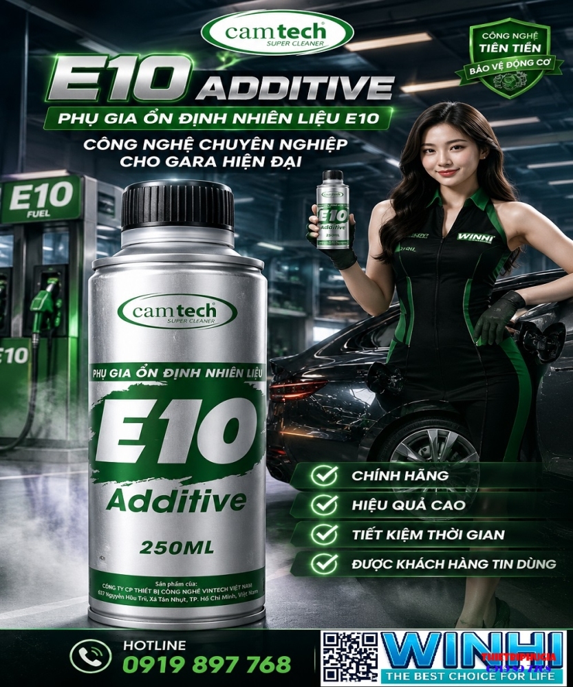 Phụ Gia Ổn Định Nhiên Liệu E10 CAMTECH