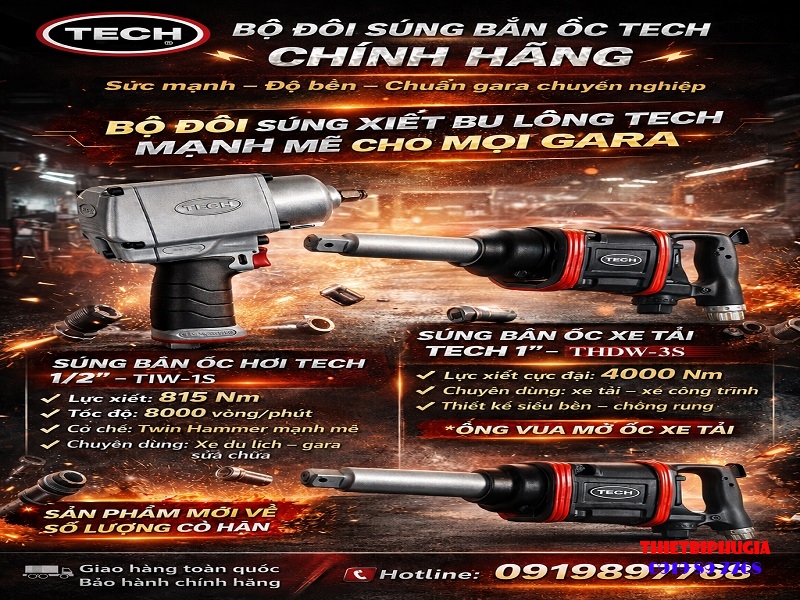 SÚNG BẮN ỐC TECH CHÍNH HÃNG