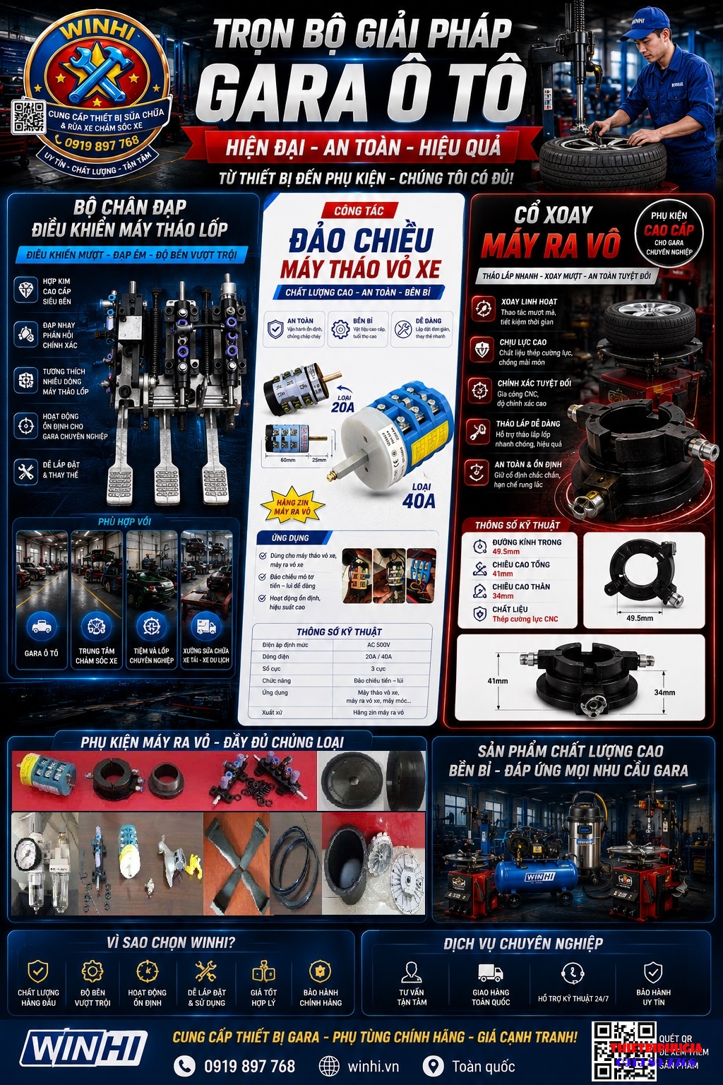 Phụ Tùng Máy Ra Vỏ Chính Hãng WINHI Gía Rẻ