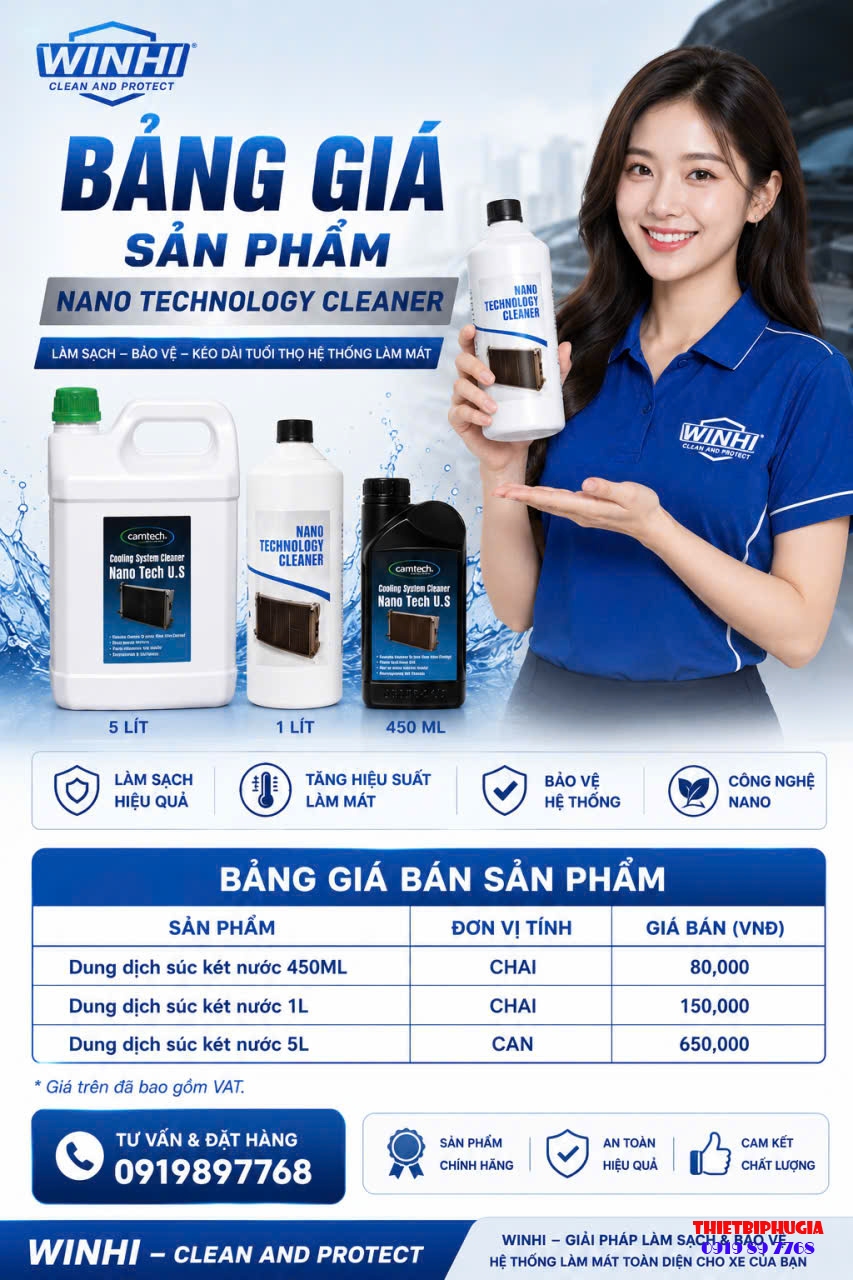 Dung dịch làm sạch hệ thống làm mát ô tô