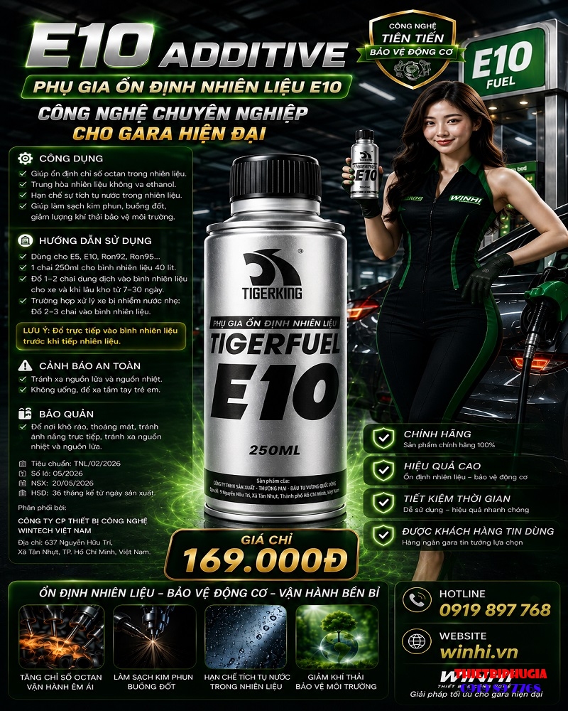 phu gia xang E10 TIGERFUEL